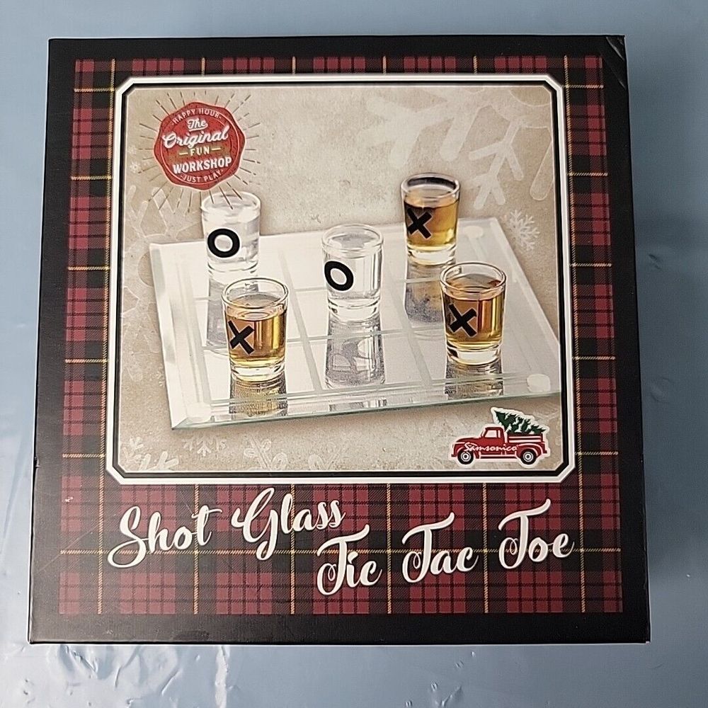 Shot Glass Tic-Tac-Toe Game Glass Adult‎ Drinking The Original Fun Workshop